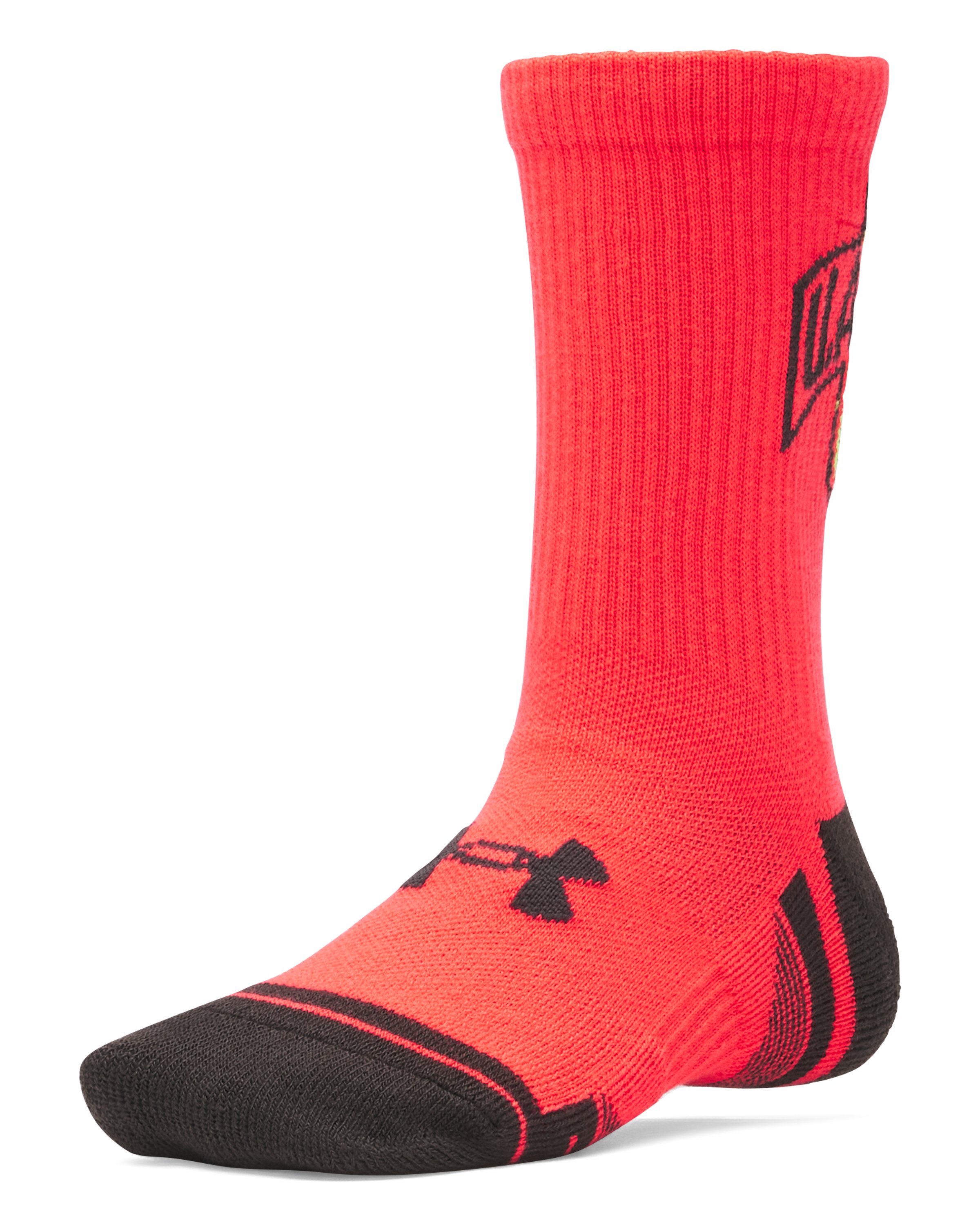 UA Performance Tech Kids' 3-Pack Crew Socks 7