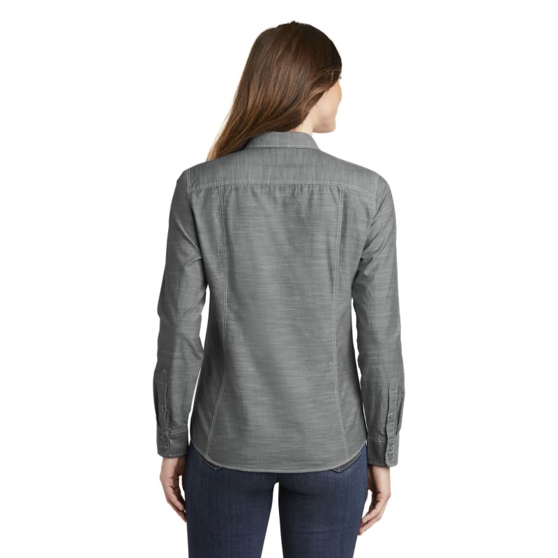 Port Authority Ladies Slub Chambray Shirt. 9