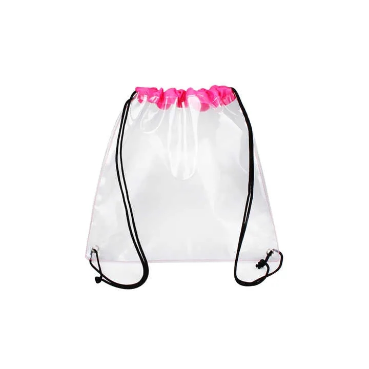 Clear Drawstring Bag,Transparent PVC Backpack 6