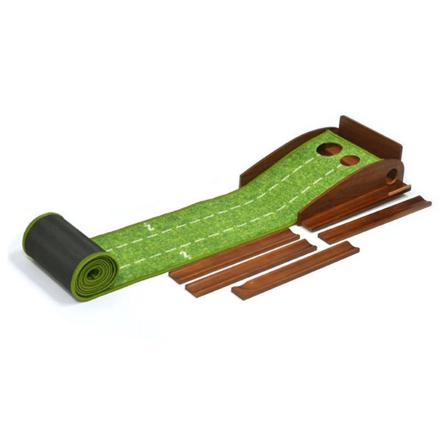 Golf Putting Practice Dual-Hole Ball Return Mat 4