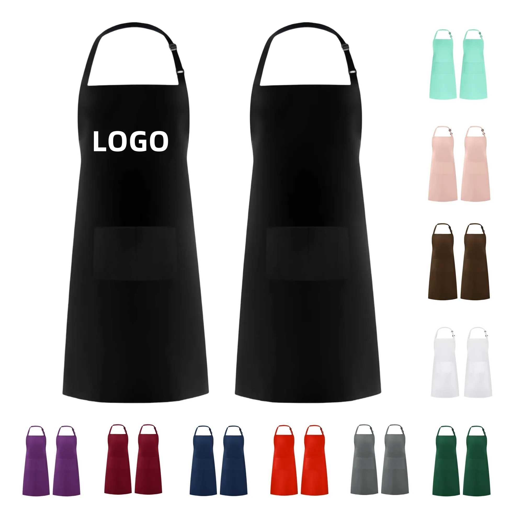 Adjustable Neck Strap Anti-Stain Apron 7