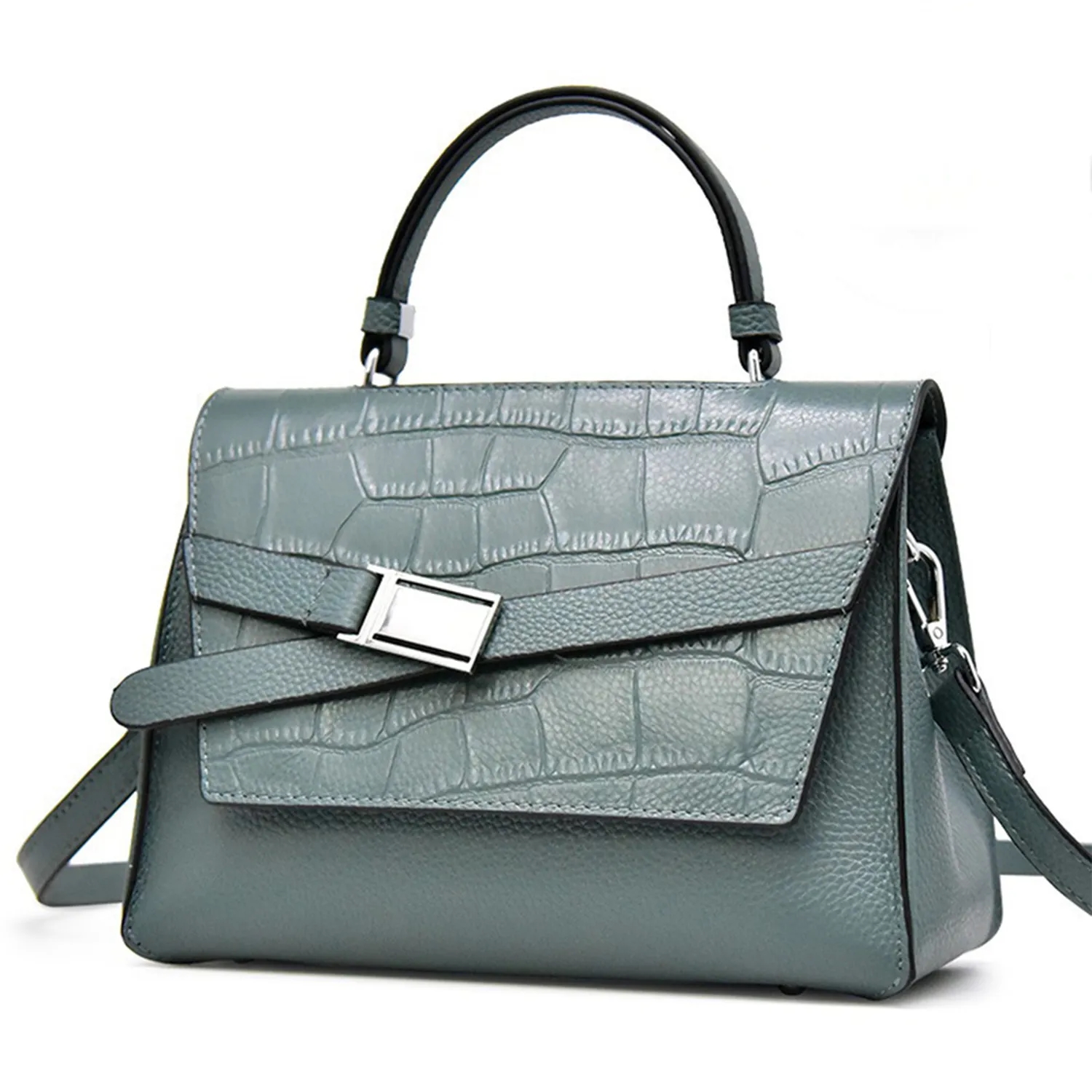 Single Shoulder Fashionable Summer Crocodile Pattern Bag 3