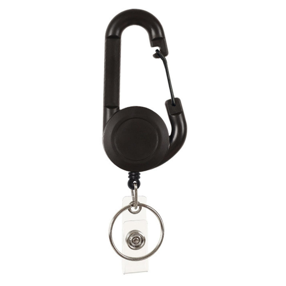 Round Carabiner Badge Reel w/ Keyring
