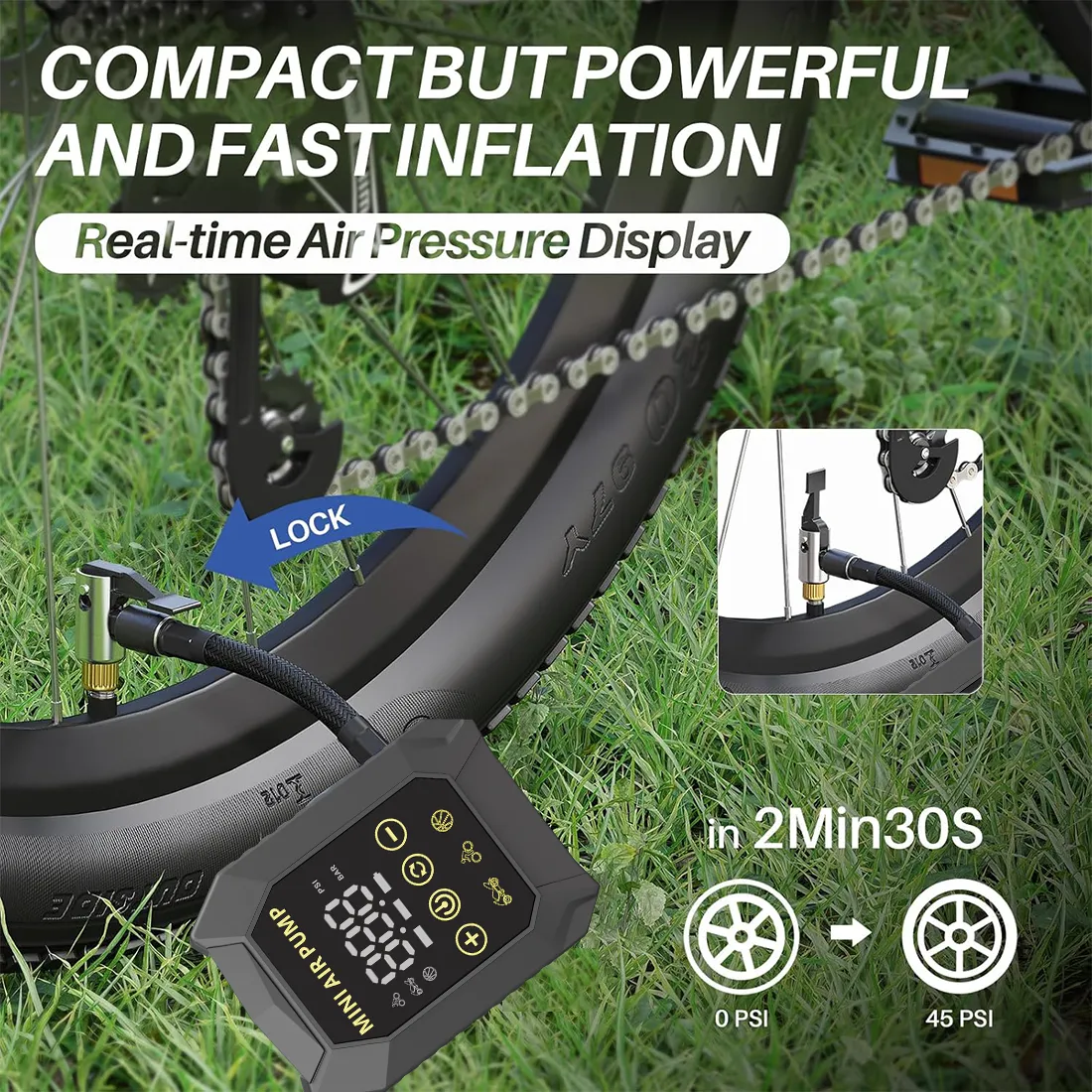 Mini Electric Bike Pump 6