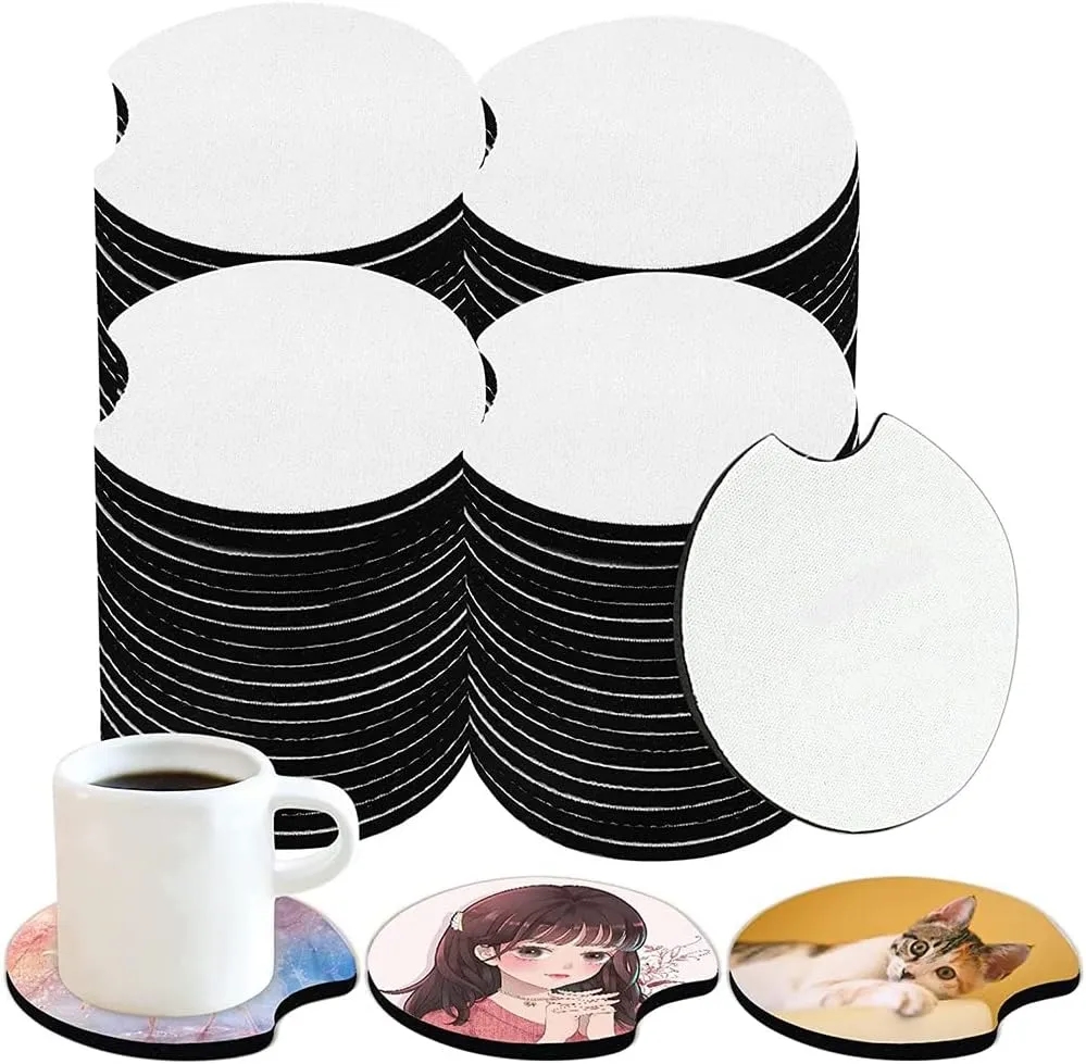 Car Coasters Bulk Cup Mat Sublimation Blanks Rubber 3
