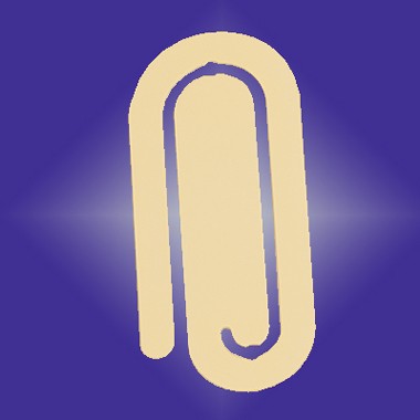 GOLD BRASS GIANT PAPERCLIP BOOKMARKER 1