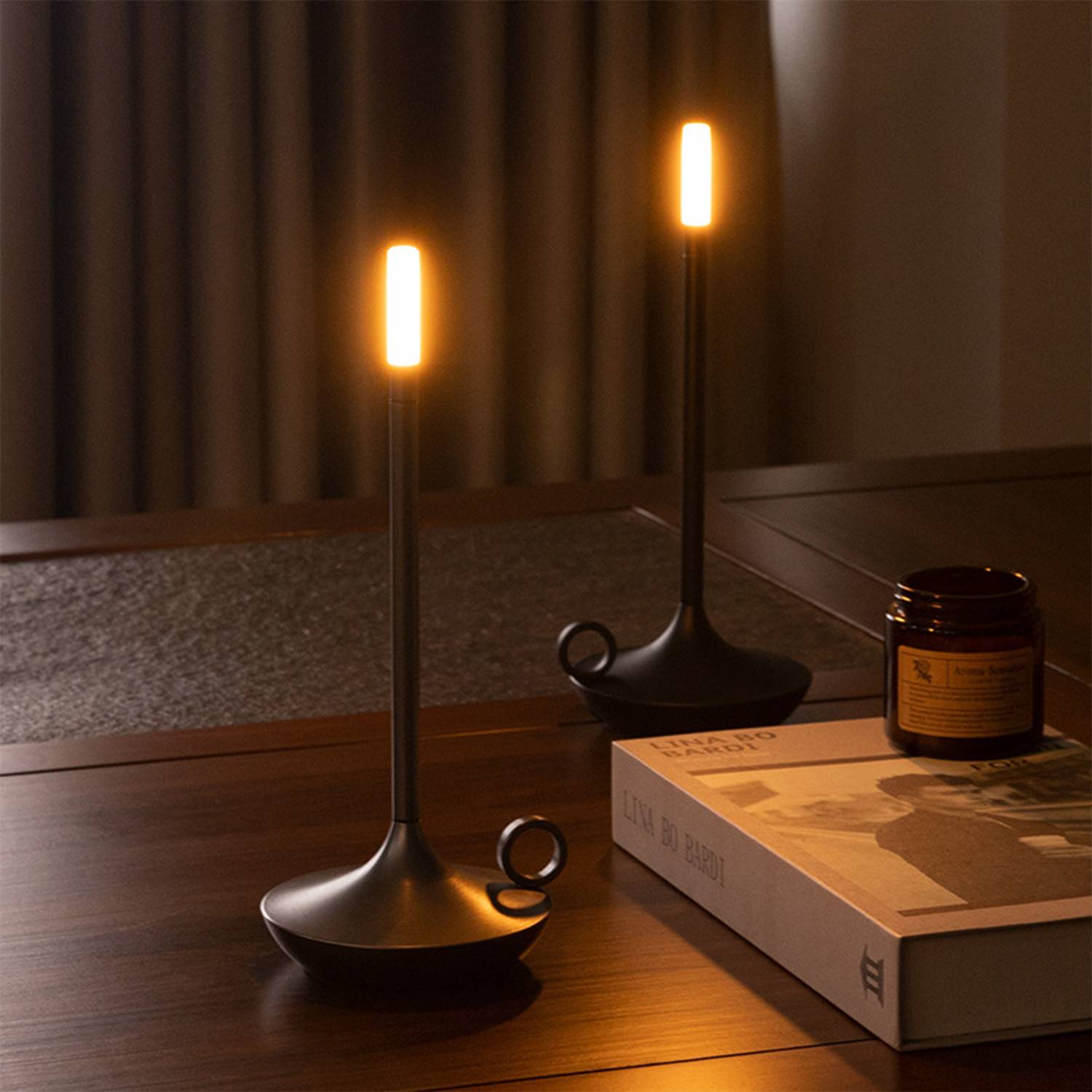 Metal Table Lamp Luxury Minimalist Ambiance Rechargeable 5