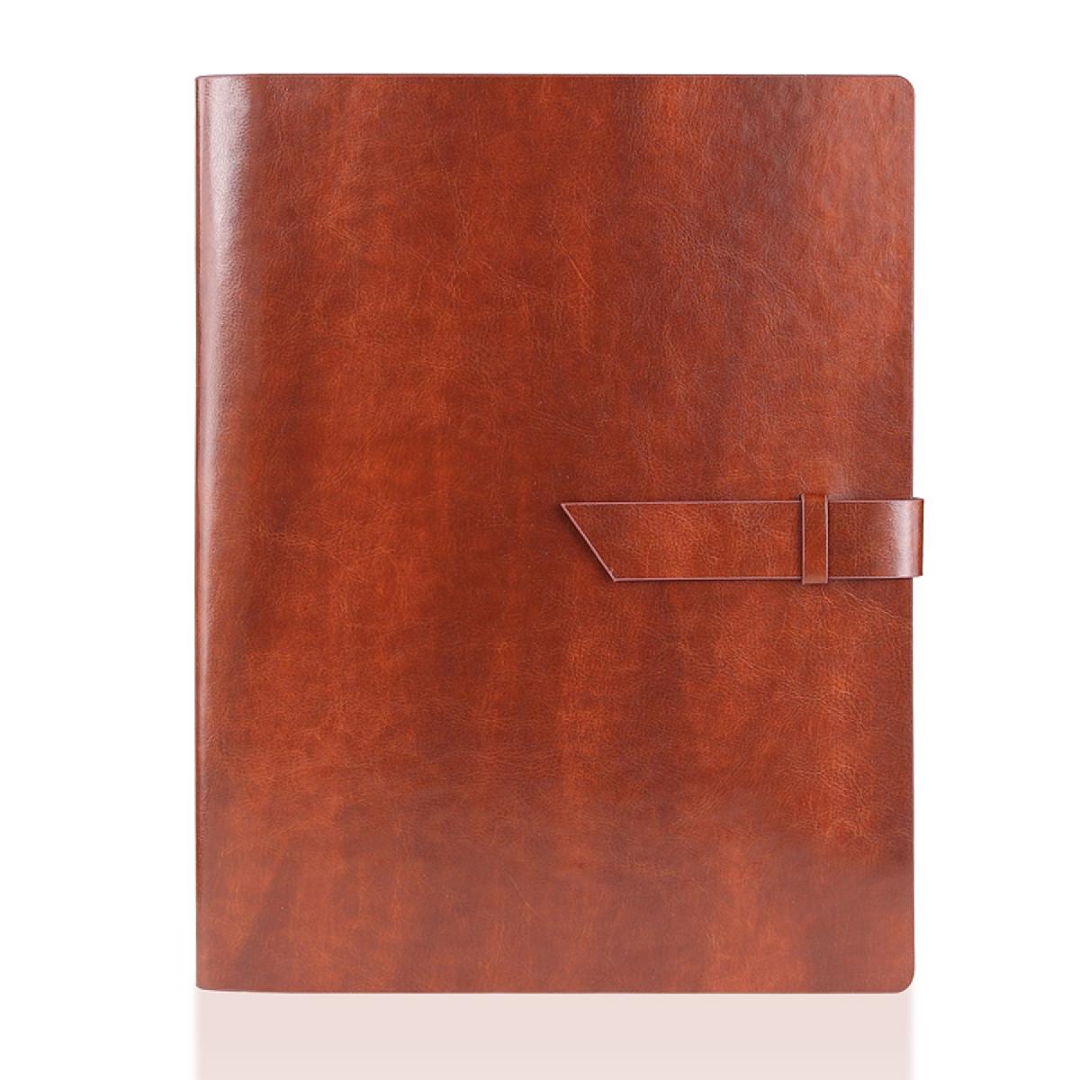 Brown New Age Italian PU Leather Padfolio (Brown) 3
