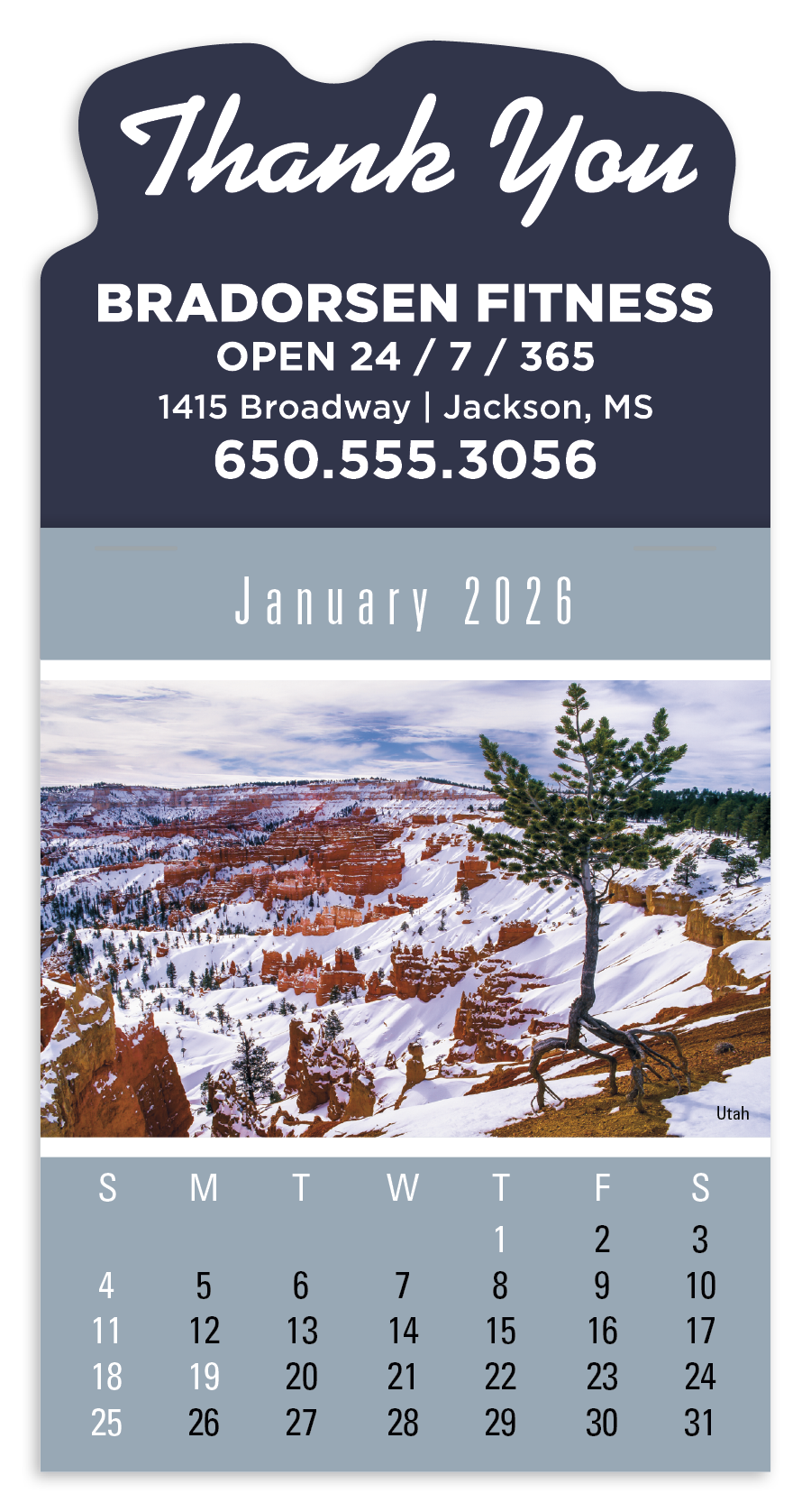 Press-N-Stick Scenic Calendar