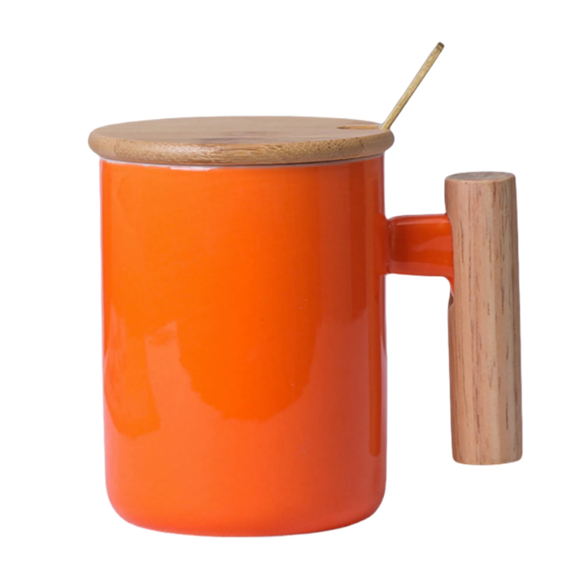 Ceramic Coffee Mug with Lid and Scoop 6