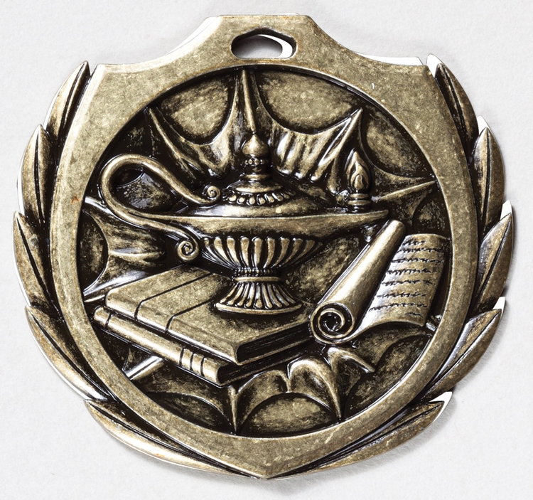 Knowledge Burst Medal 2 1/4" 2