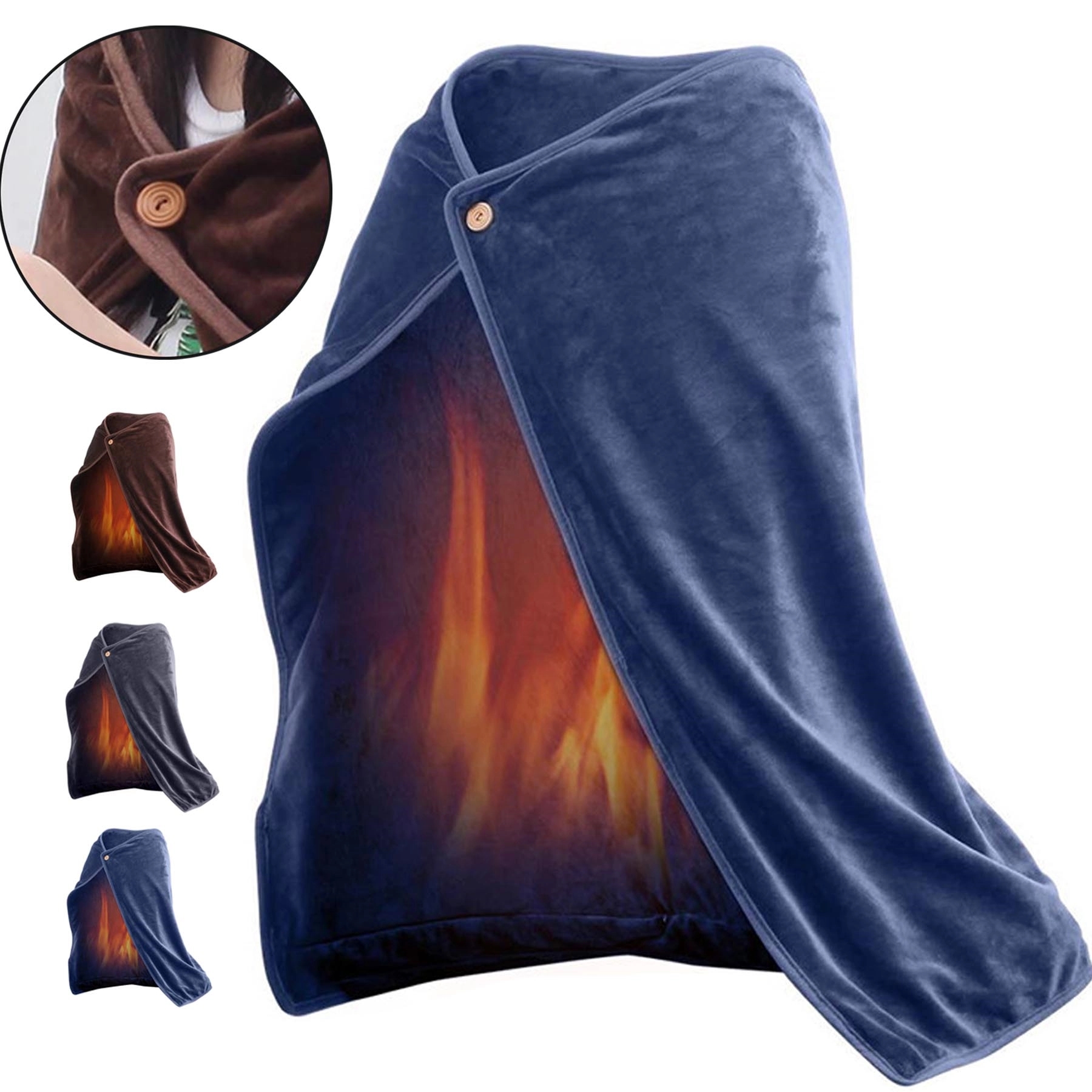 Electric Heated Wearable Blanket Wrap Shawl 7
