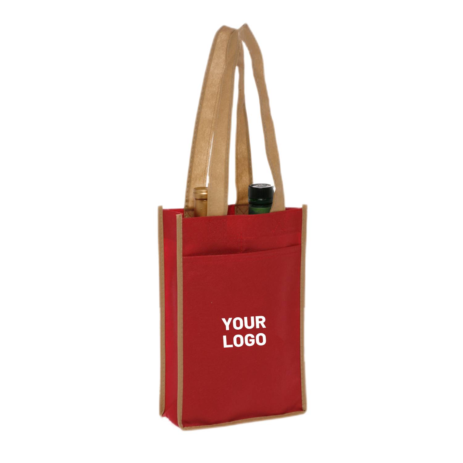 Non Woven Two Bottle Tote Wine Bag 2