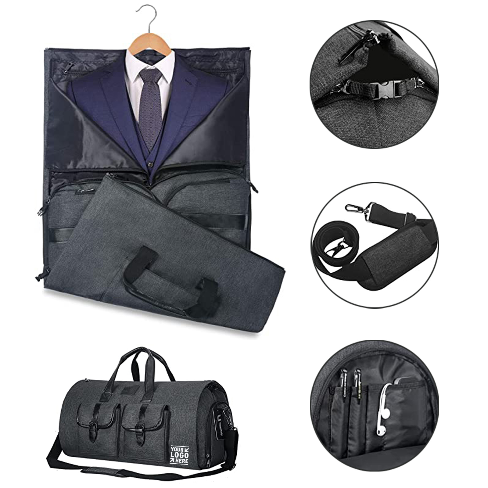 Carry-on Garment Bag Large Duffel Bag Suit Travel Bag 2