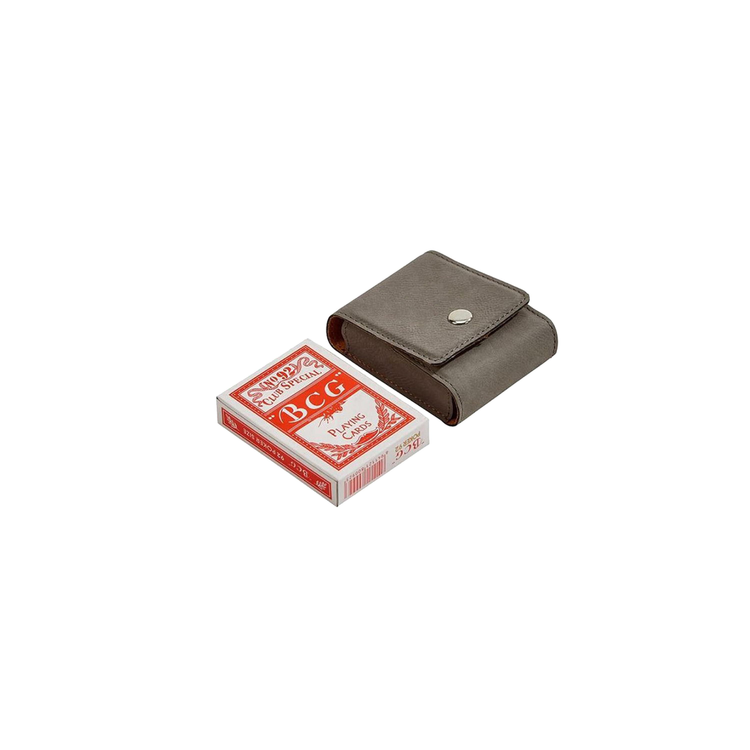 Vegan Leather Playing Card Holder with Card 3
