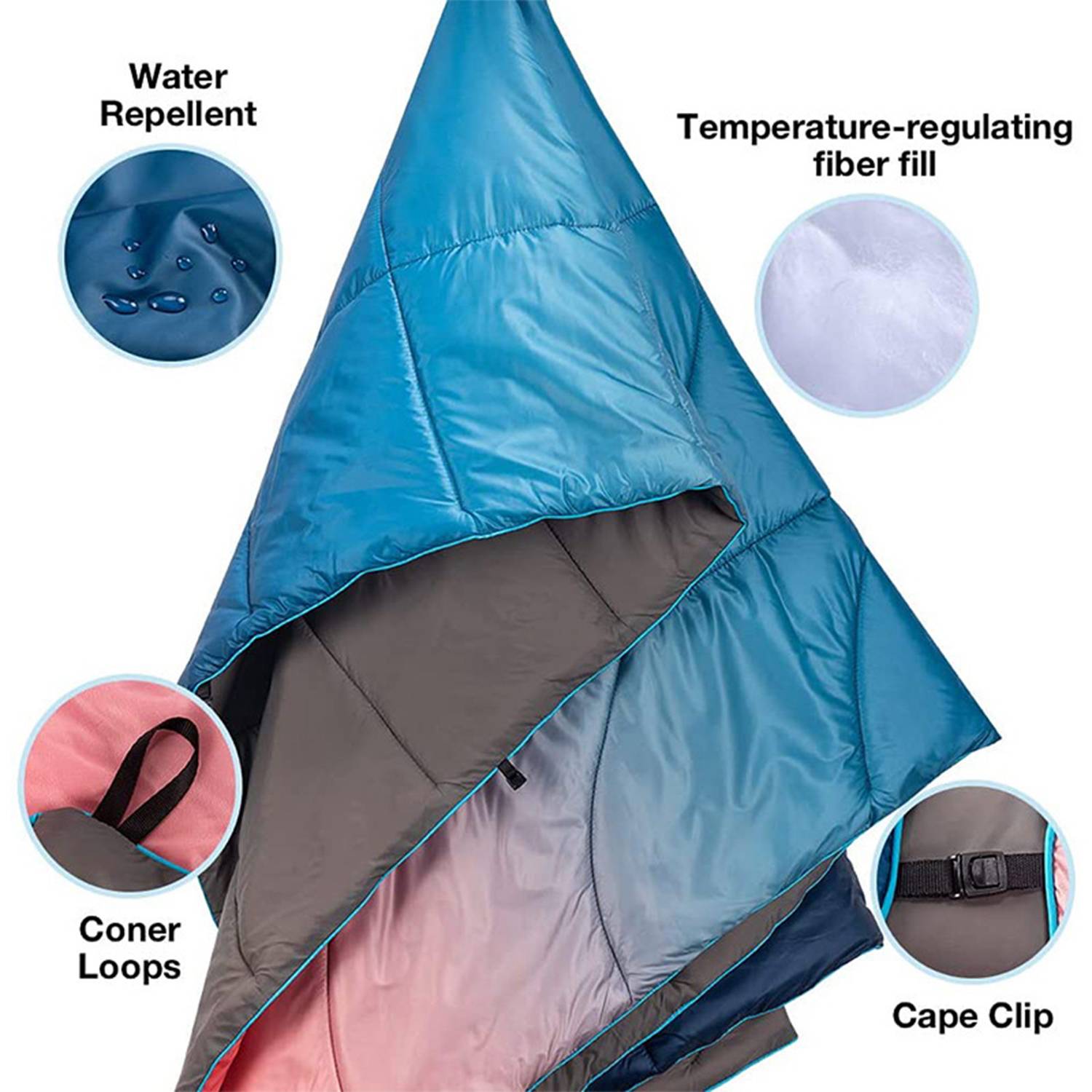 Sports Camping Picnic Gradient Color Multi-Purpose Blanket 2