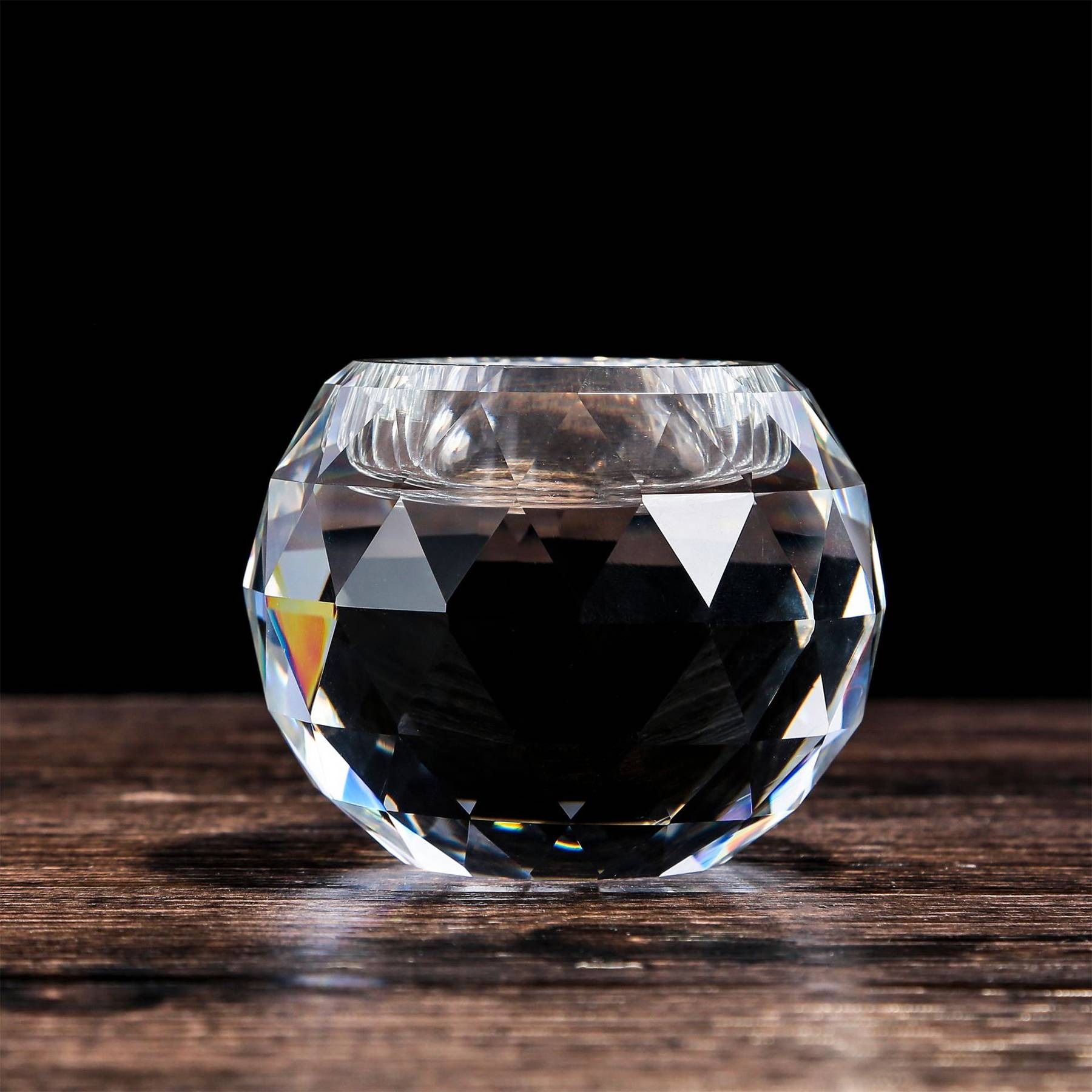 Crystal glass candle holder 5