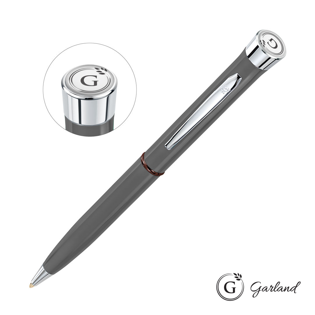 Garland® Recycled Ballpoint Twist Pen - Chrome Accent 7