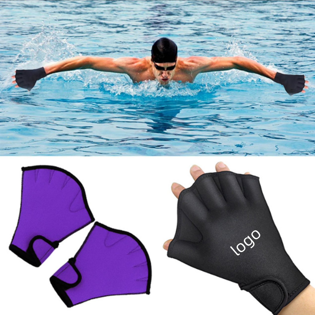 Fingerless Swimming Gloves 1