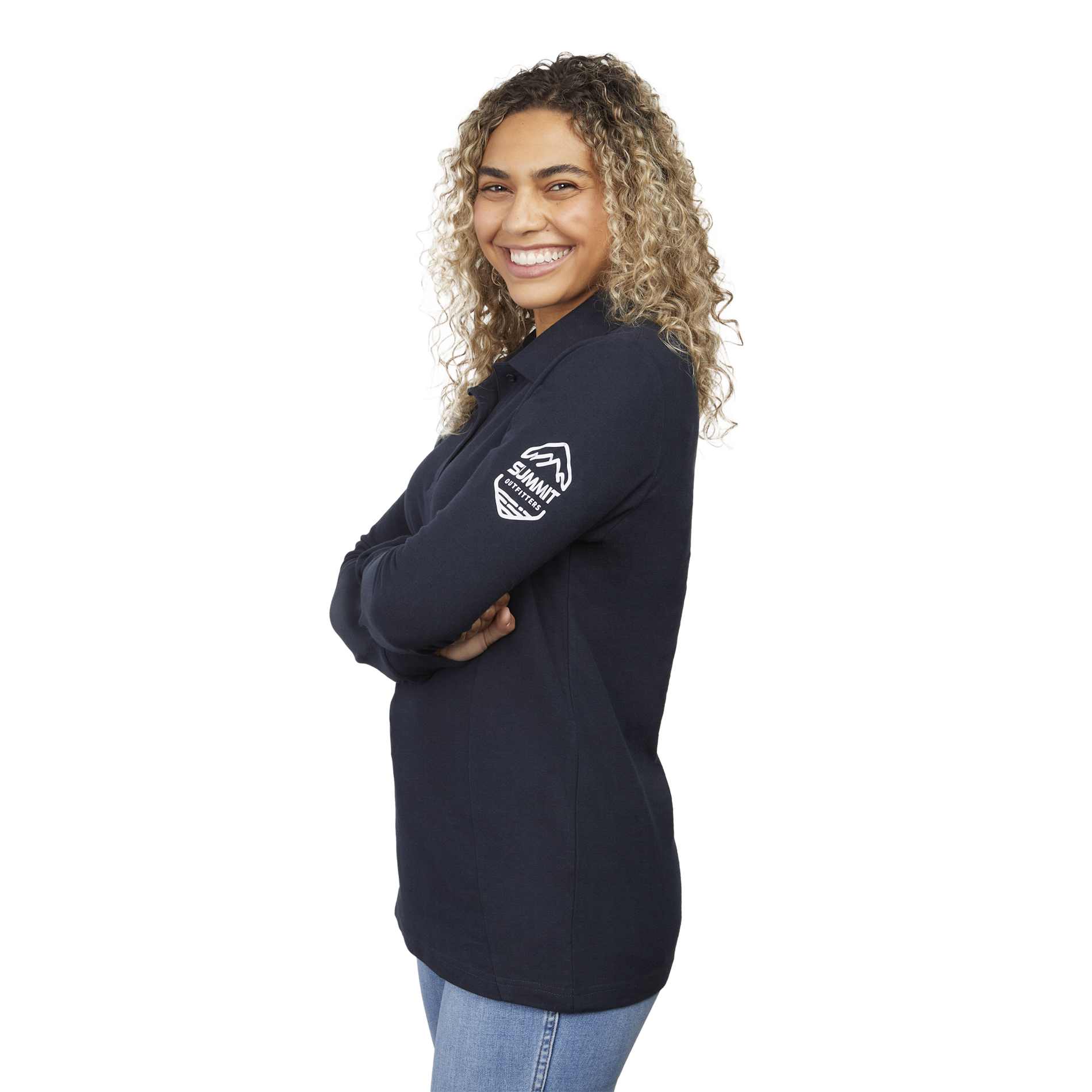 PALO Long Sleeve 100% Cotton Pique Polo - Women's 11