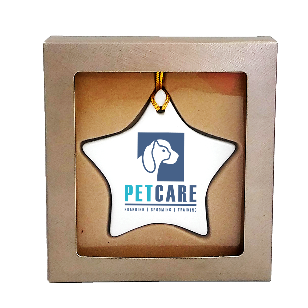 Ceramic Ornaments, 3" Star 3