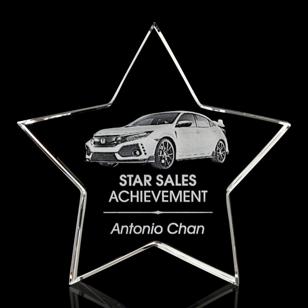 Standing Star Award 3D 3