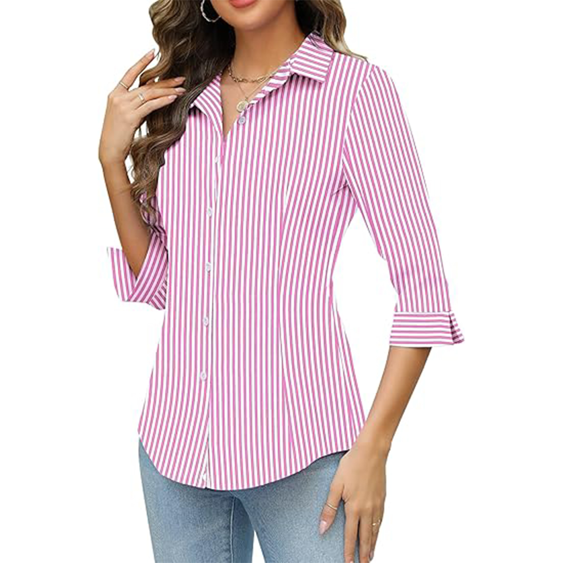 Women Three Quarter Sleeve Shirt 18