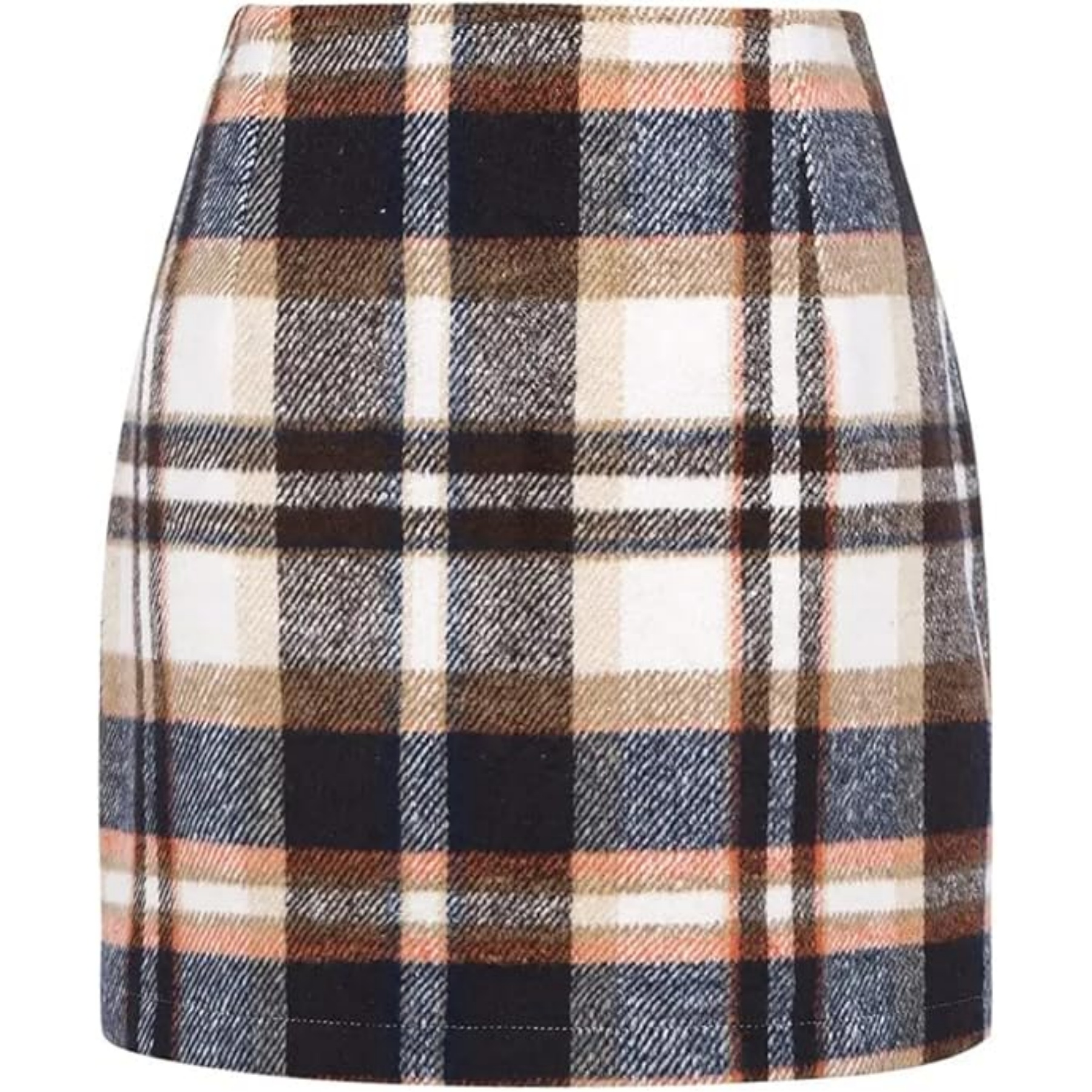 Womens Wool Plaid Mini Skirt 6