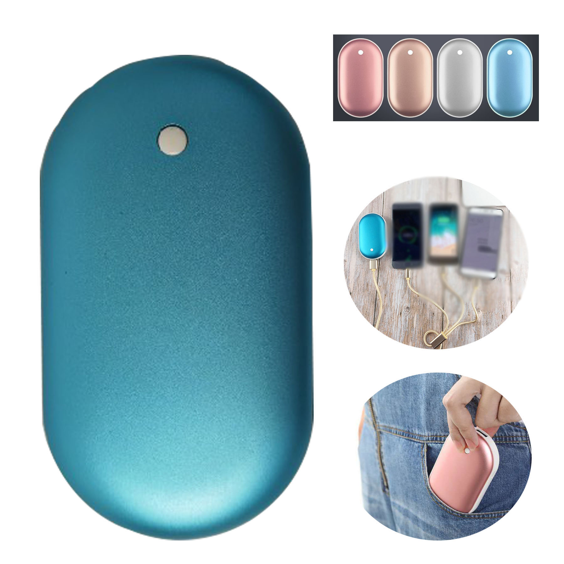 2 In 1 Aluminum Alloy Hand Warmer & Power Bank 2