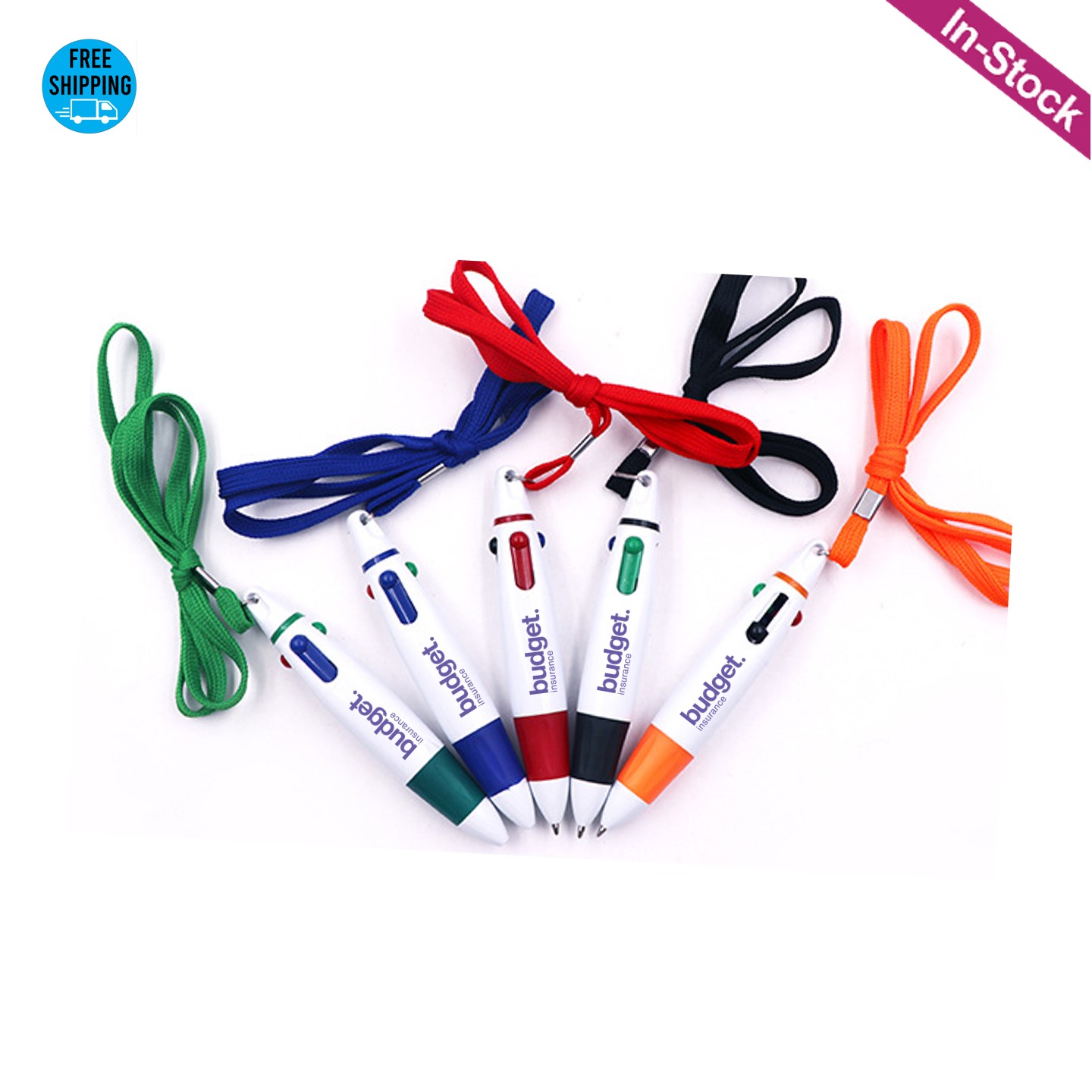 Multi-color Shuttle Pen with Neck Lanyard 5