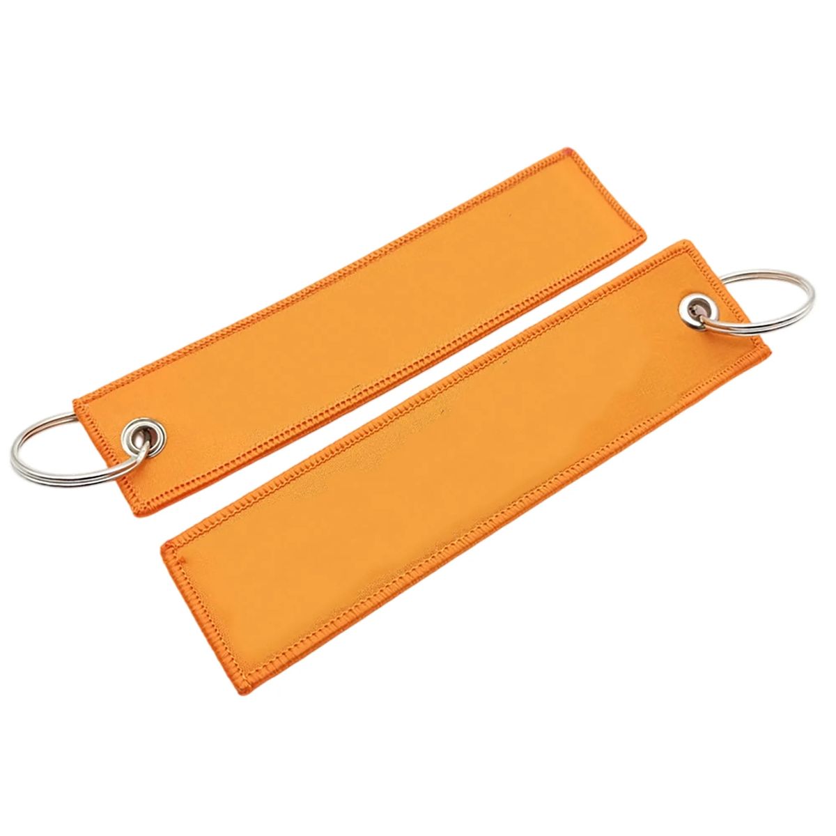Woven Fabric Keychain Tag with Steel Ring 7