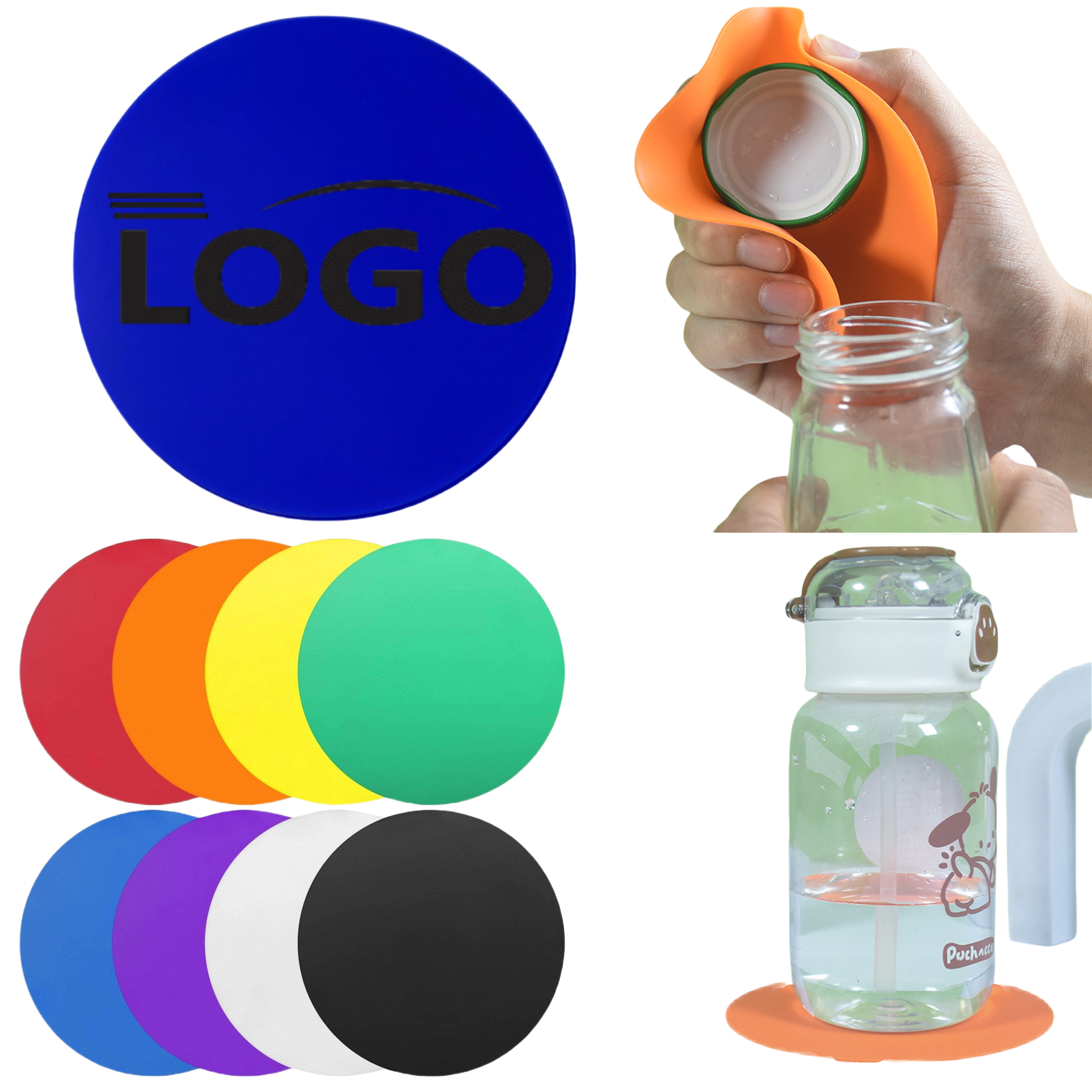 Silicone Round Jar Opener Coaster 1