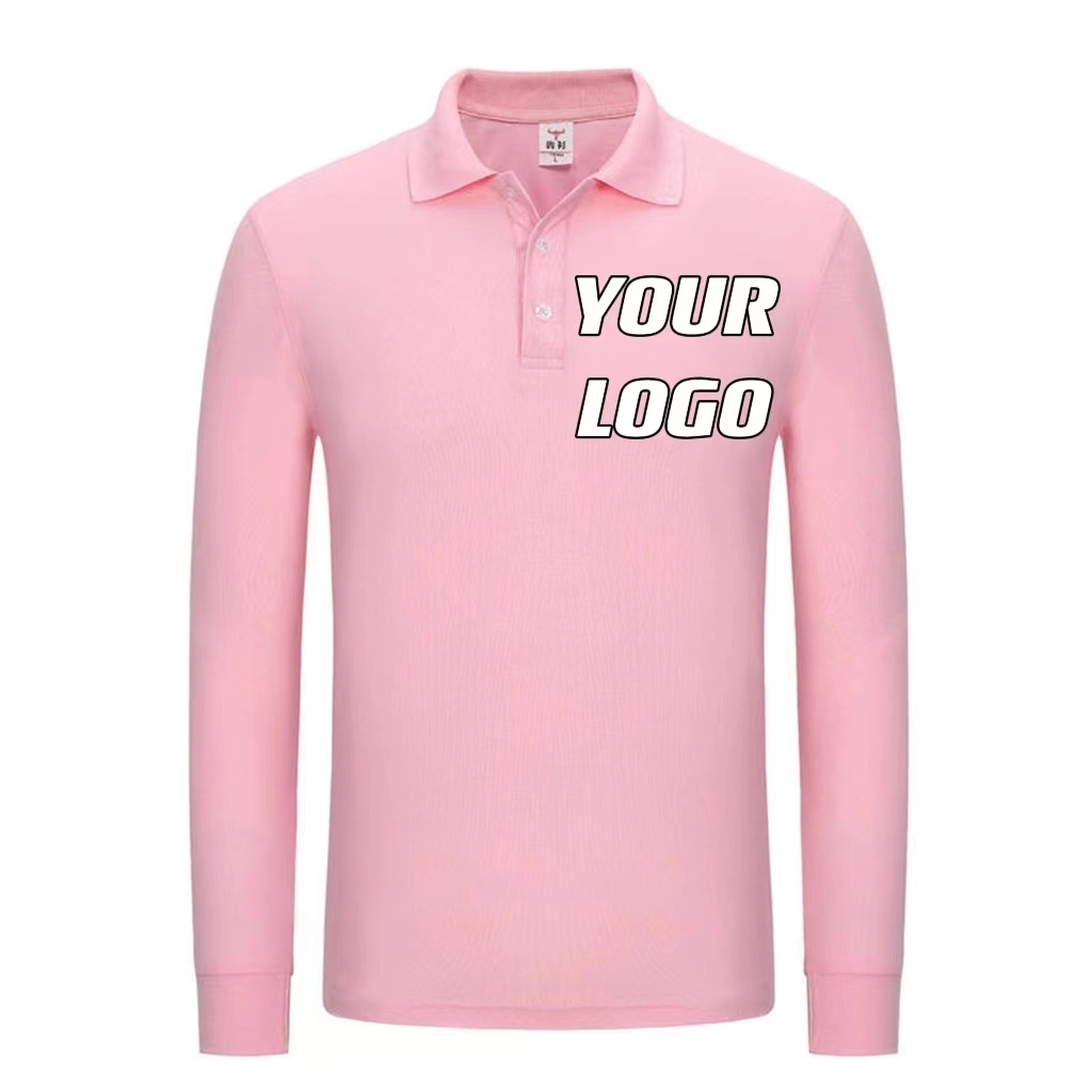 Ladies' Long-Sleeve Polo Shirts Sweatshirt Tops Work Clothes 11