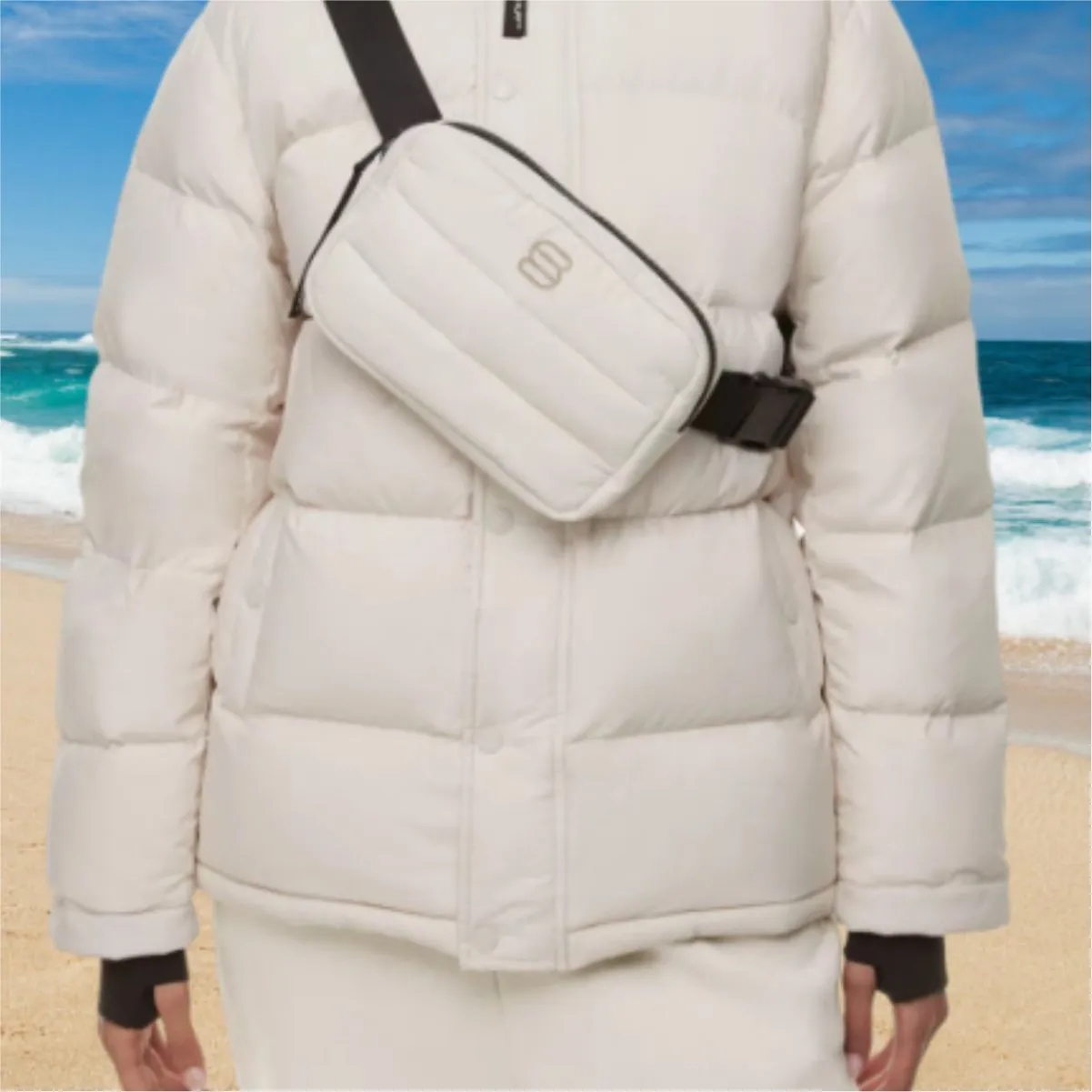 Padded Quilted Waist Bag With Adjustable Strap 4