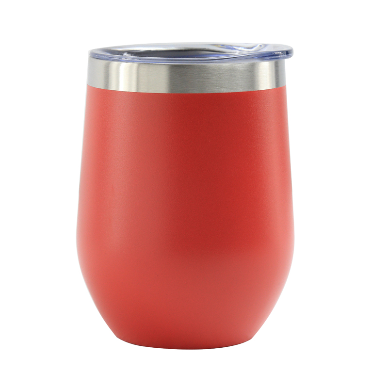12 Oz. Atlantis Double Wall Stainless Steel Vacuum Insulated Wine Cup (Red) 3