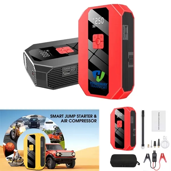 12V Multifunctional Jump Starter with Air Compressor 2