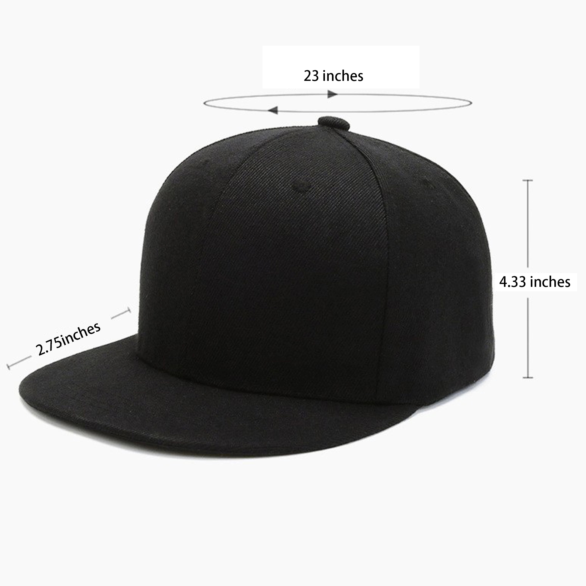 Adult Structured Flat Visor Snapback Cap 4