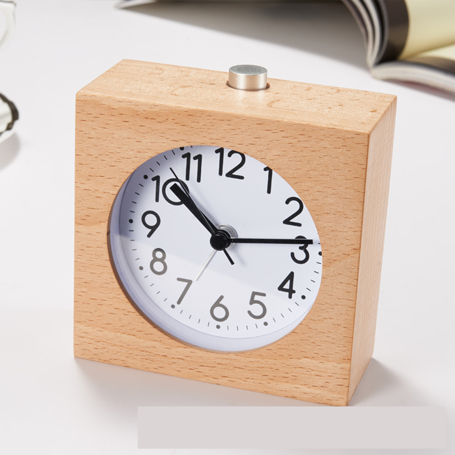 Beech Wooden Alarm Clock 5