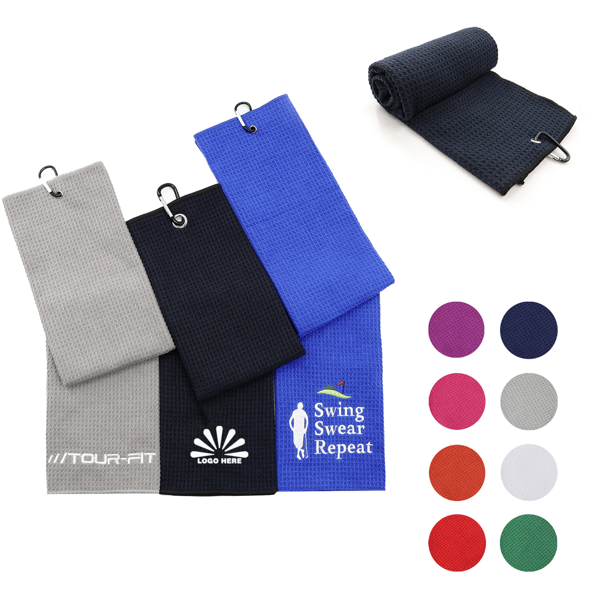 Quick-Dry Tri-fold Golf Towel 1