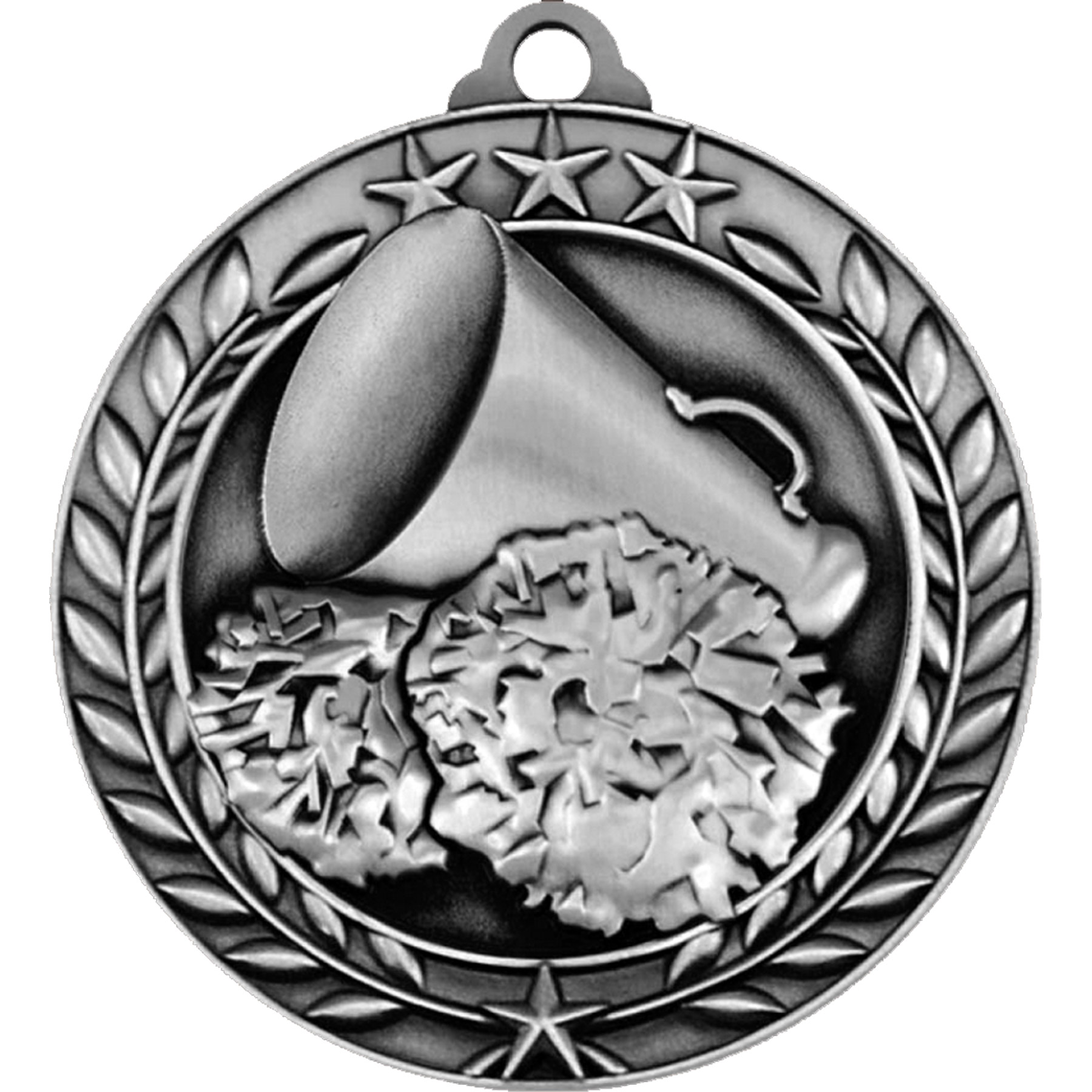 Stock Small Academic & Sports Laurel Medals: Cheerleading 4