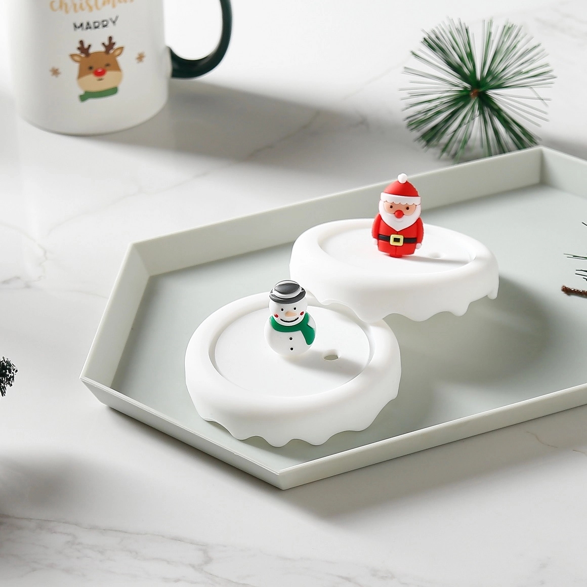 Christmas Mug With Silicone Cup Lid 3