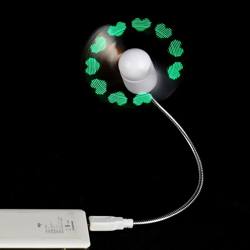 USB LED Small Fan with Text 2