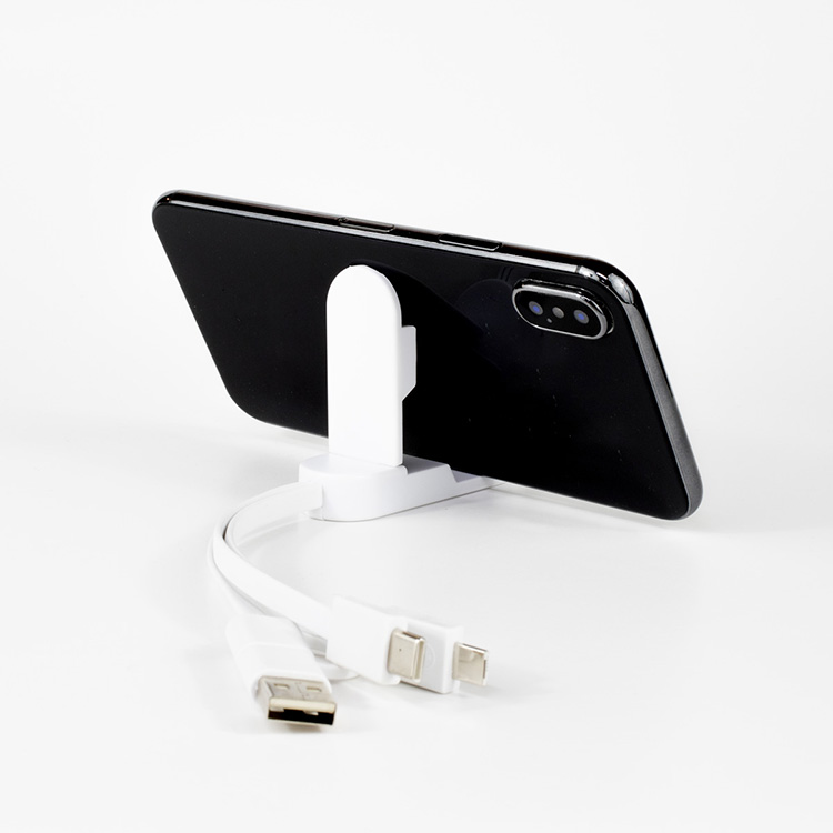 "ESCALANTE" 5-in-1 Cell Phone Charging Cable w/Phone Stand 3