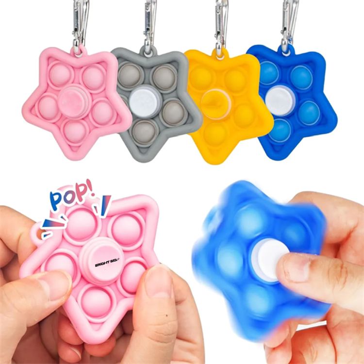 Mini Pop Bubble Fidget Spinner Keychain 3