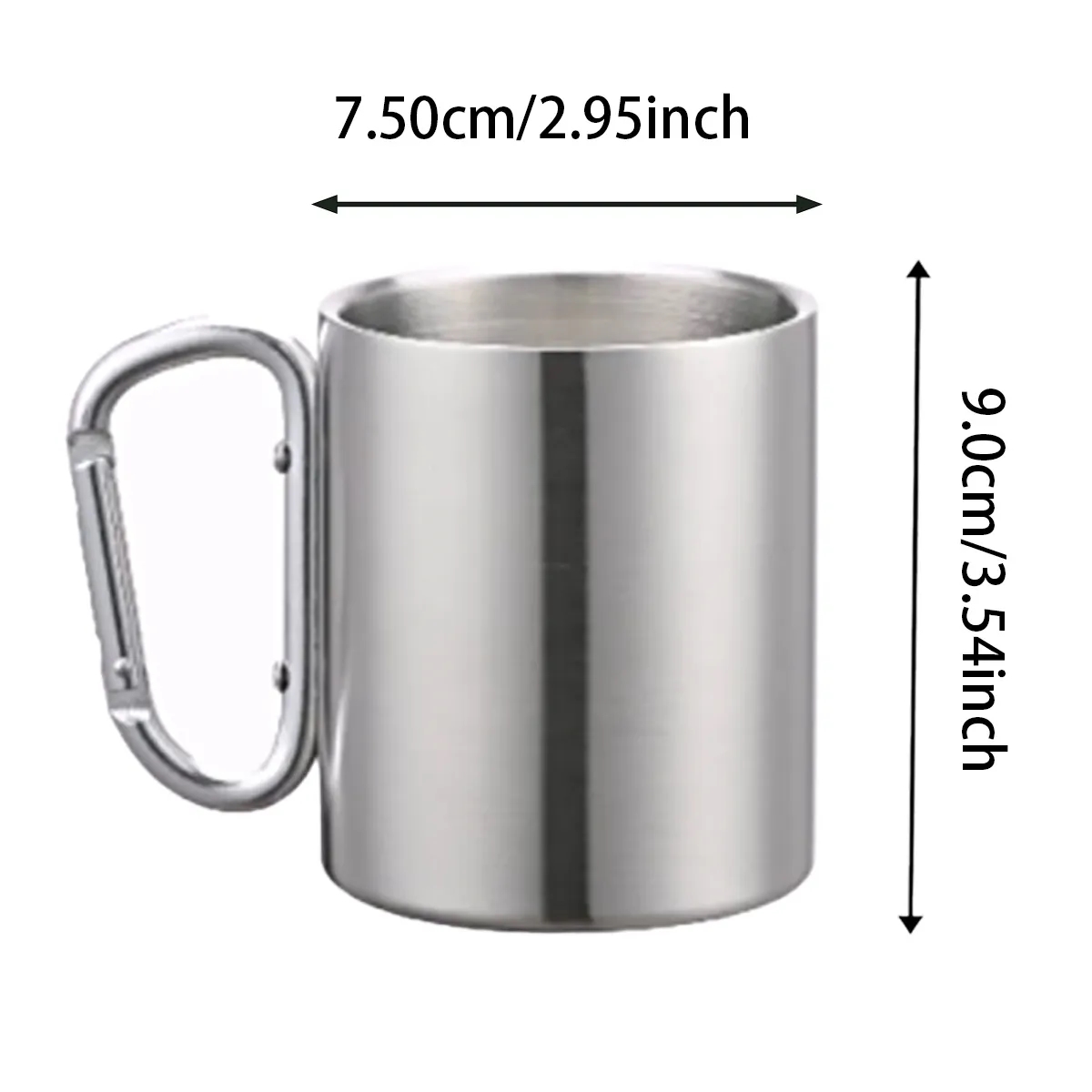 13 Oz. Stainless Steel Mug With Carabiner Handle 3