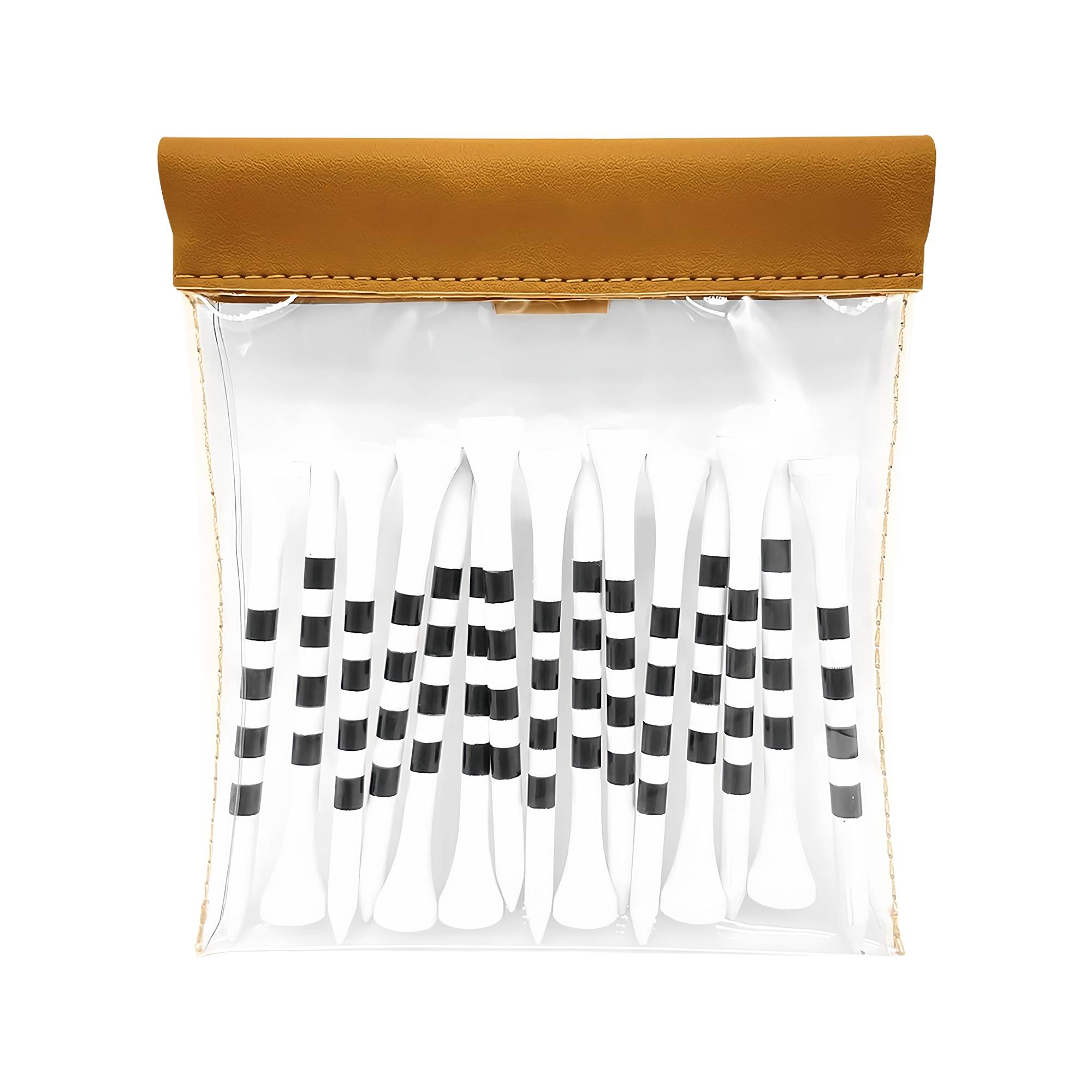 Transparent PVC Golf Tee Pouch with Auto Closure 3