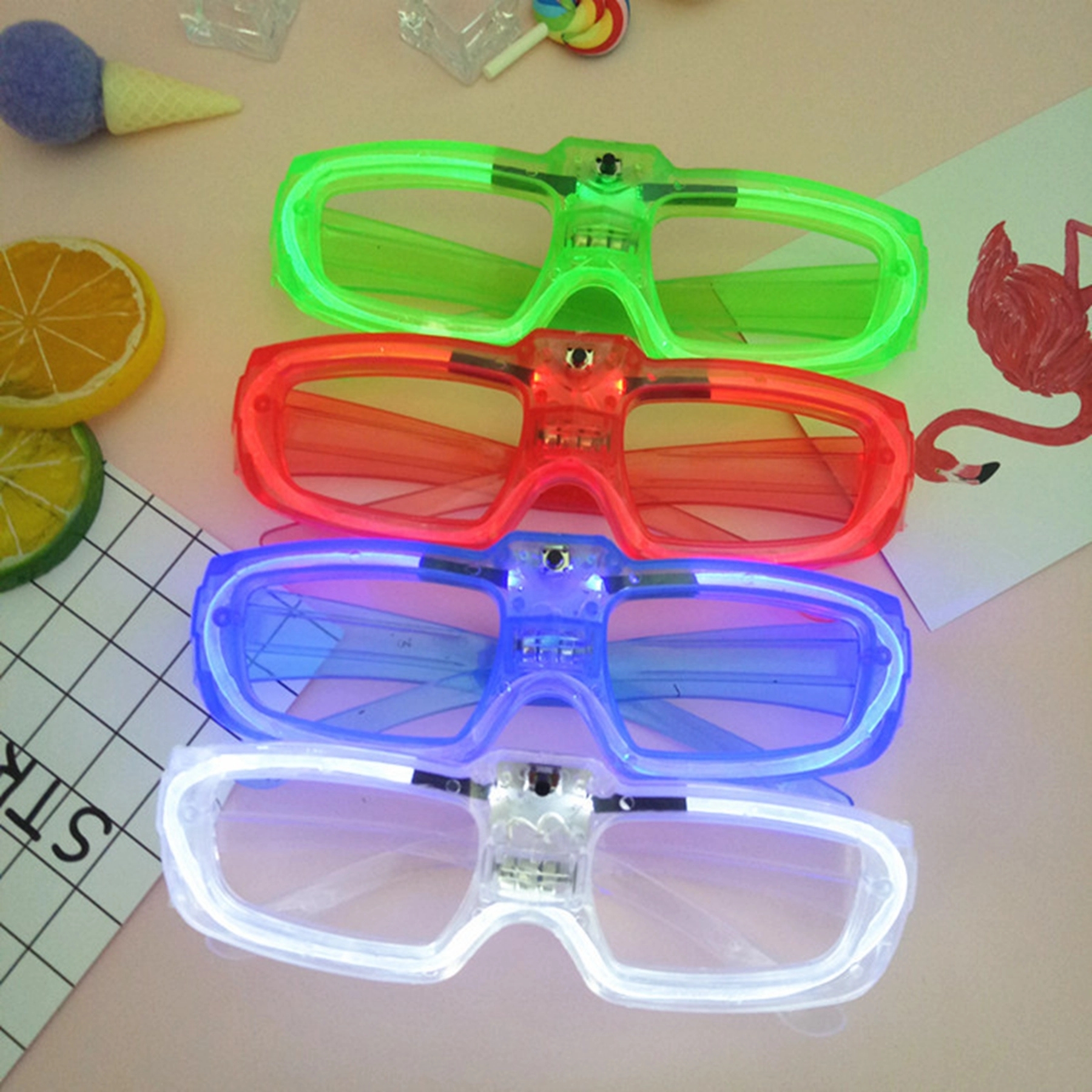 Luminous LED Flashing Light Up Eyeglasses 7