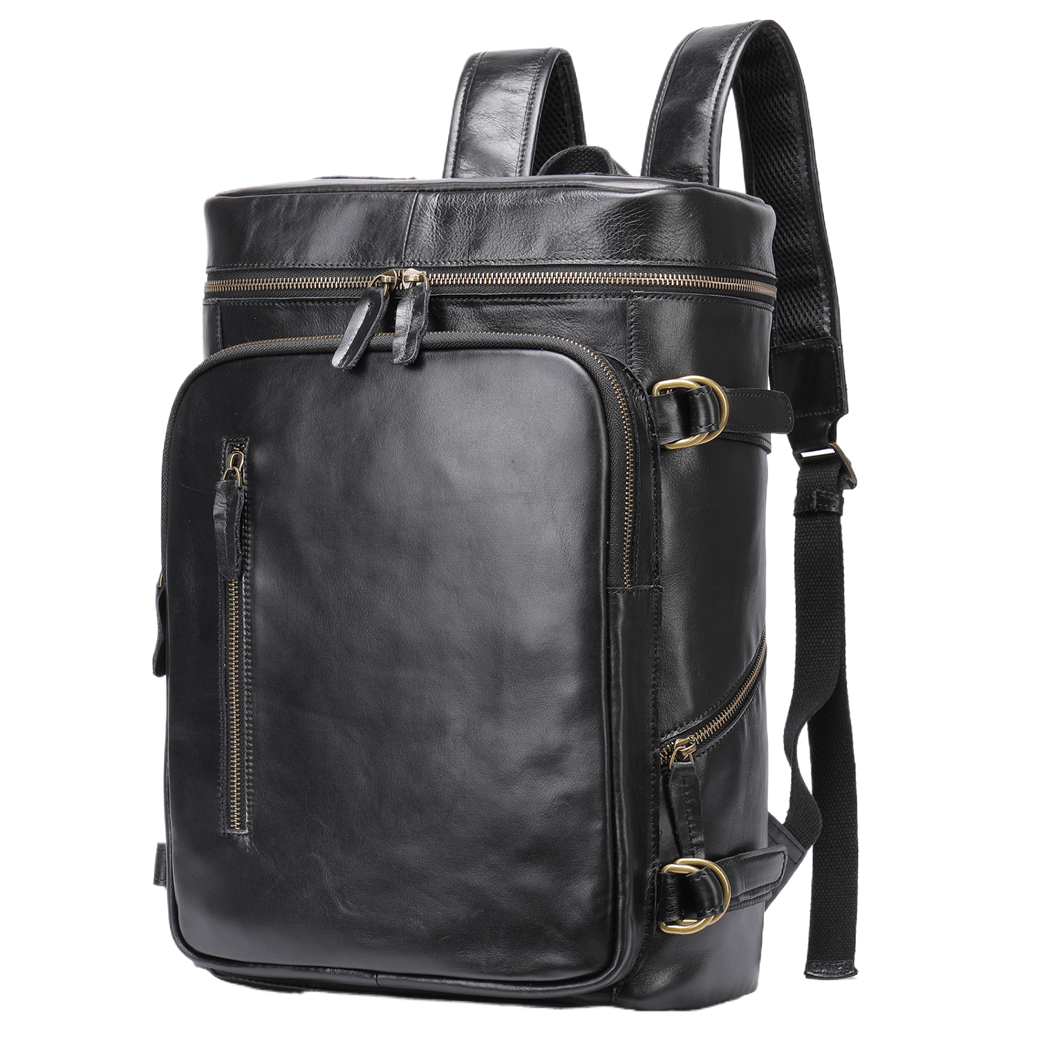 Men's retro Genginue leather backpack 3