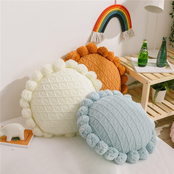 Sunflower Knitted Futon Sofa Pillow 1