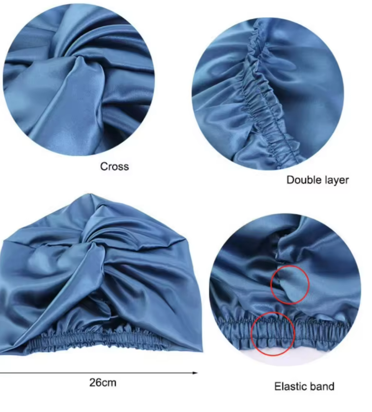 Satin Adjustable Sleeping Silk Bonnet 4